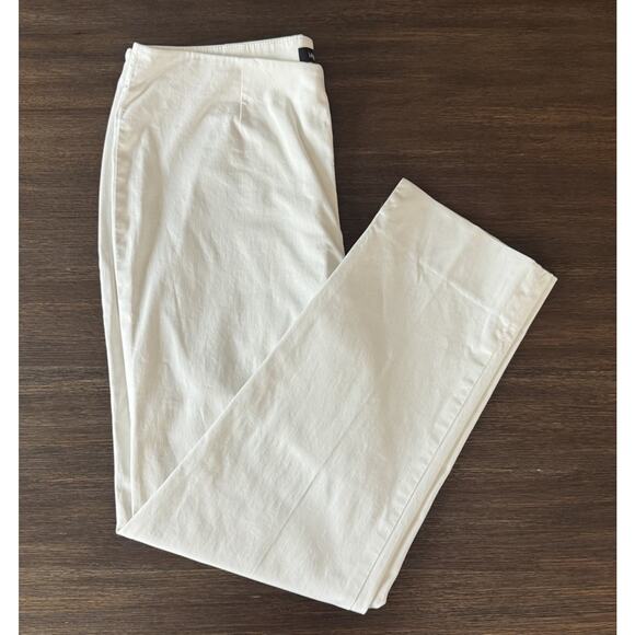 Lafayette 148 Stretch Crop Pants White Capri 6 - Picture 1 of 11